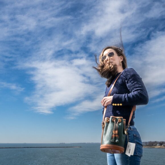 New, Vintage D&B Fir Green Hand Fitted Crossbody Bag, USA - Picture 16 of 16